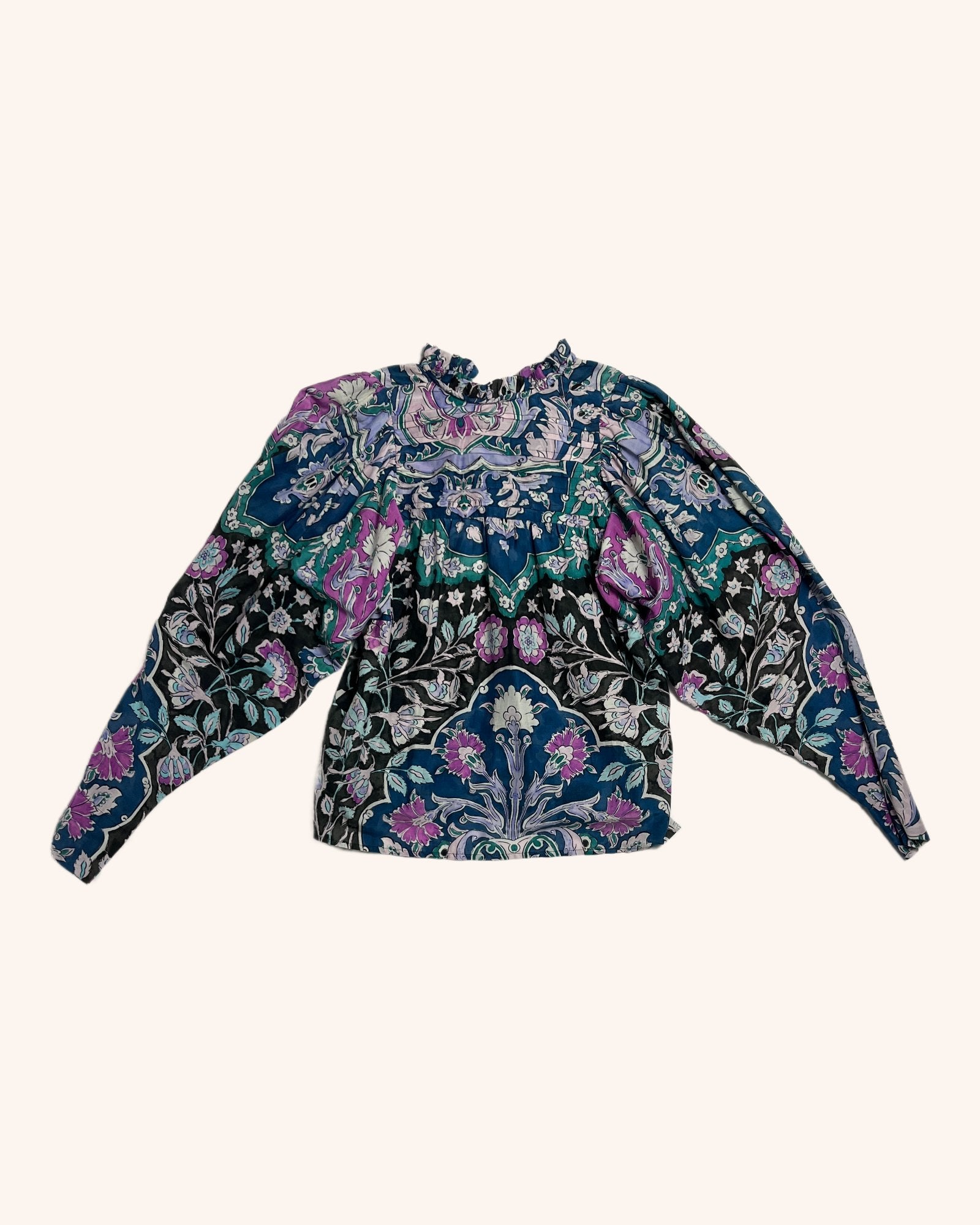 Mariacher - Long Sleeve Floral Blouse