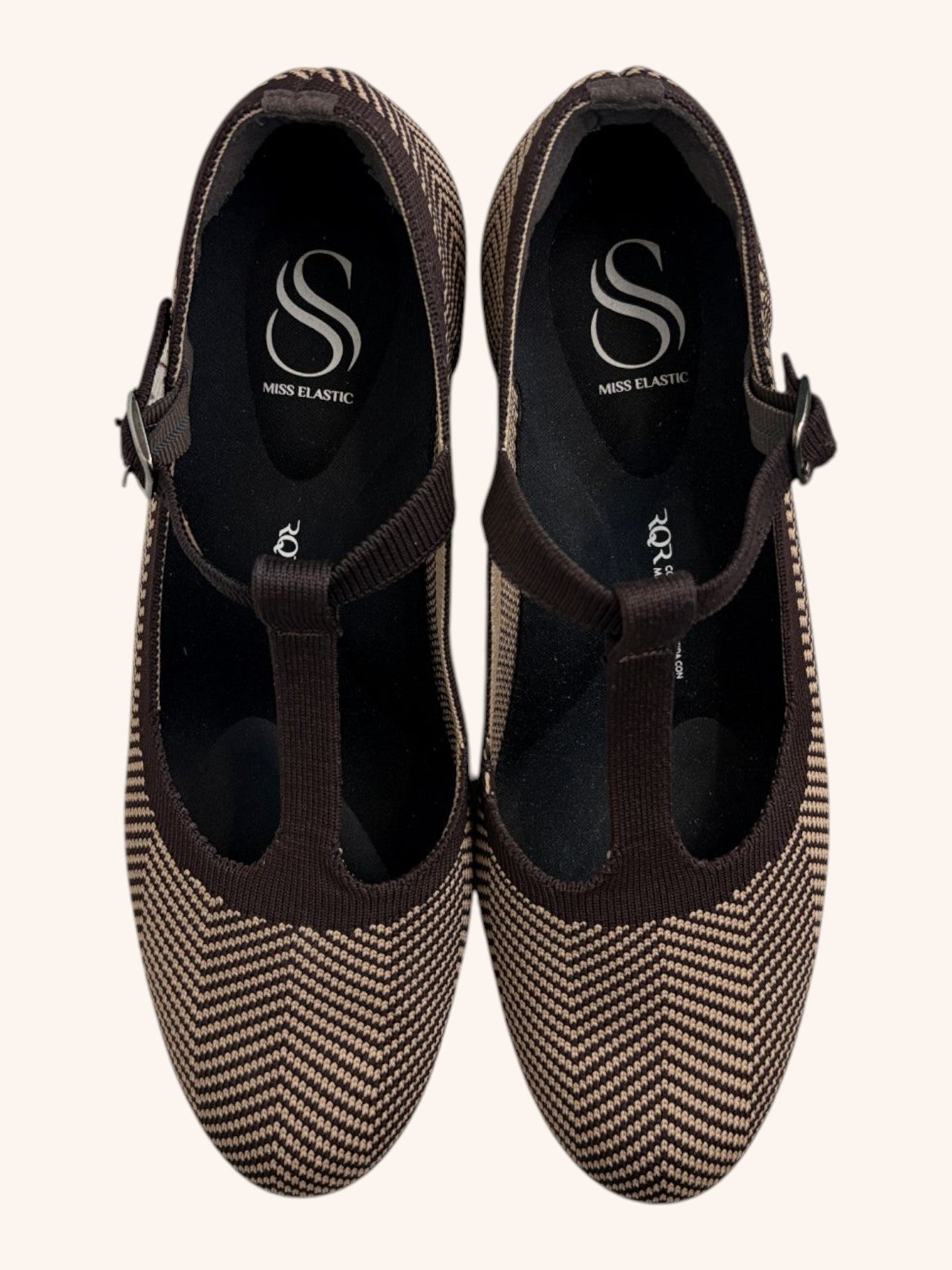 Miss Elatsic - Chevron Mary Janes