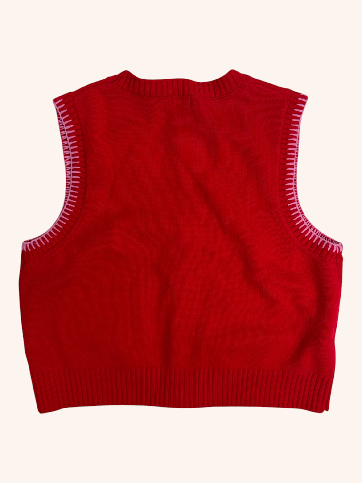 Ruby - Flower Pocket Knit Vest