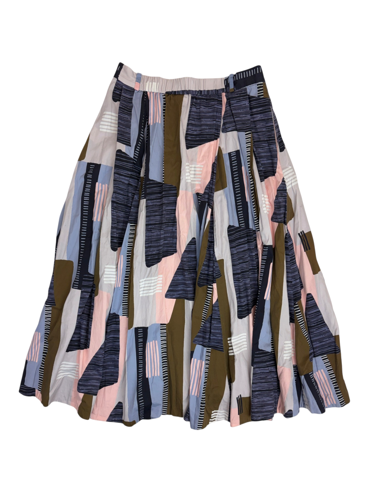 Elk - Geo Print Pleated Maxi Skirt