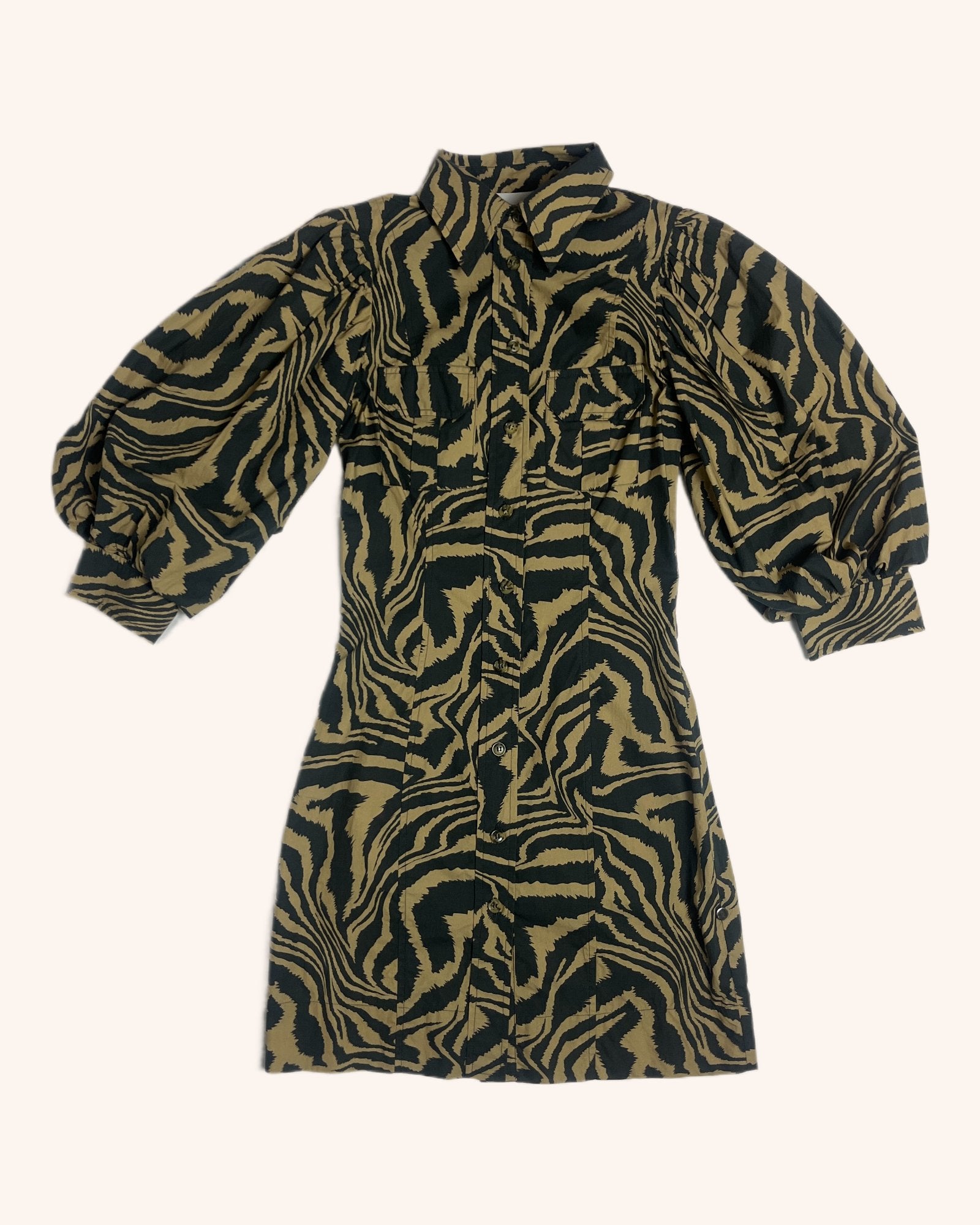 Ganni - Swirl Pattern Mini Dress