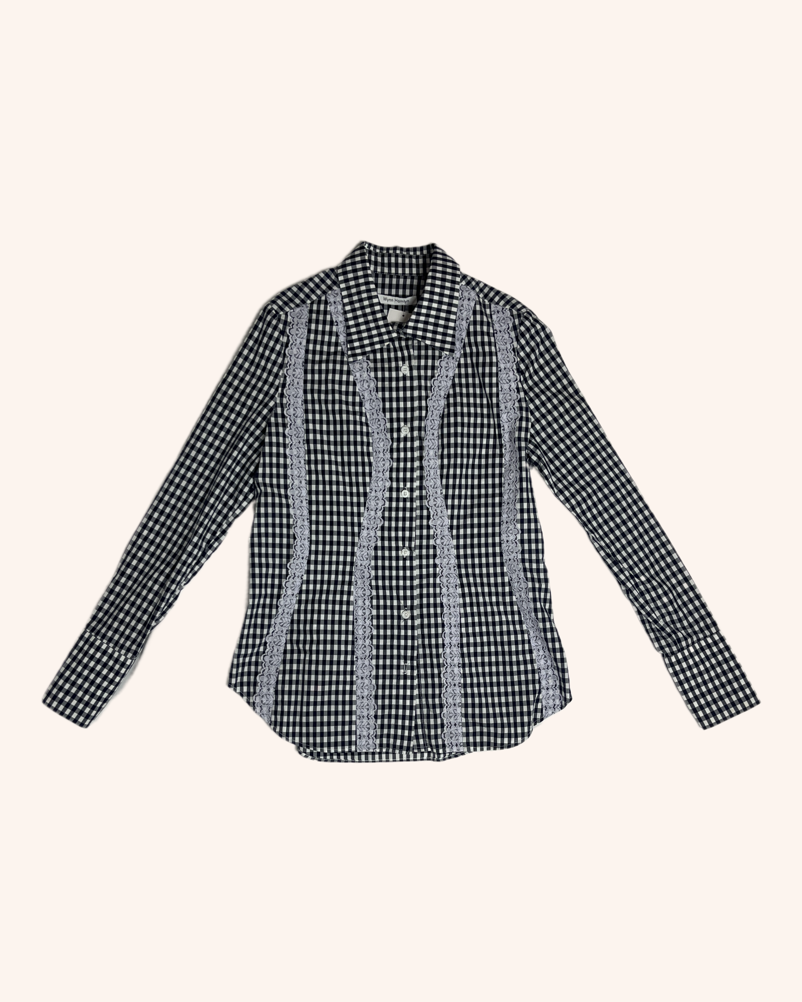Wynn Hamlyn - Gingham Lace Detail Shirt