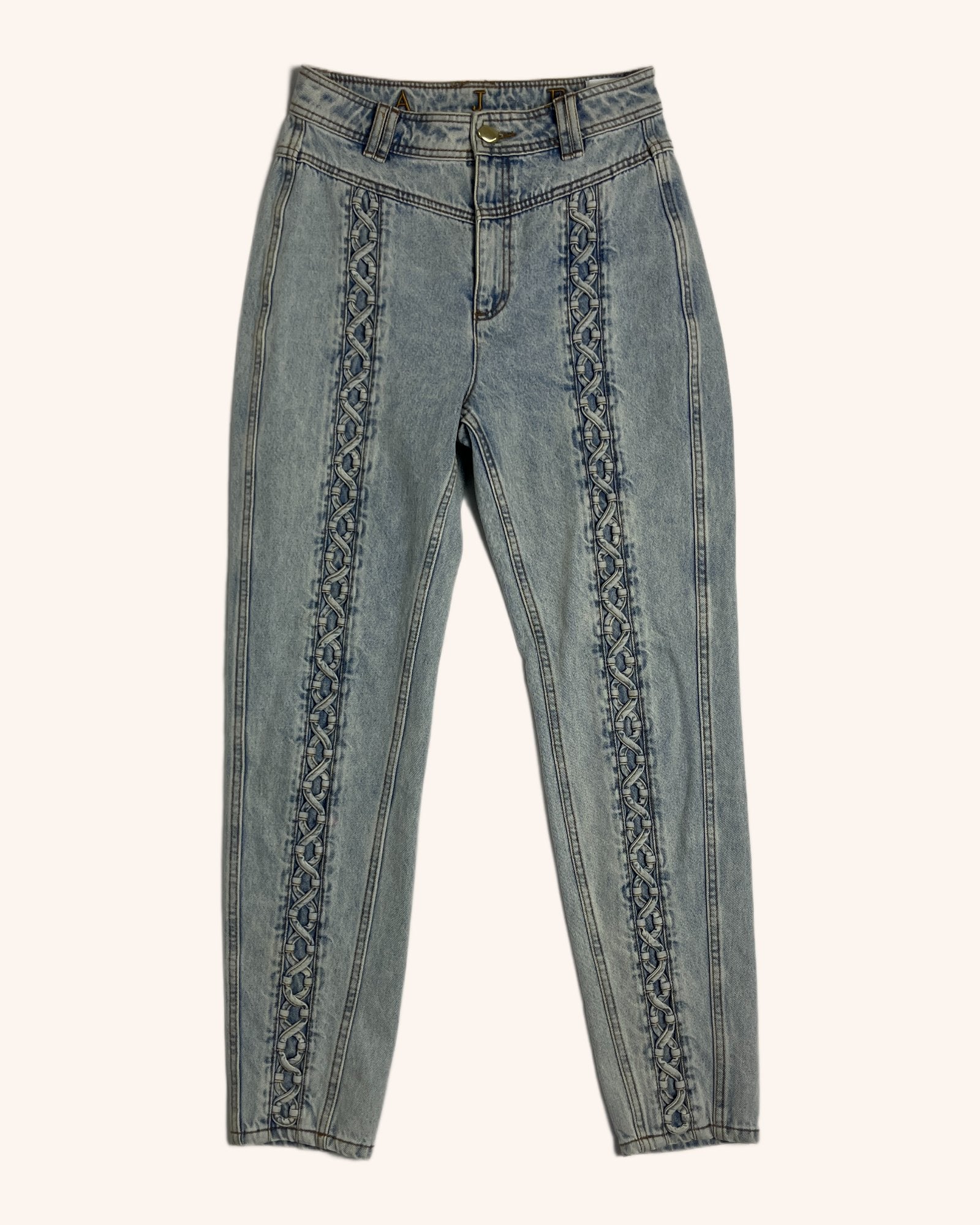 Aje - Braid Detail Tapered Jeans