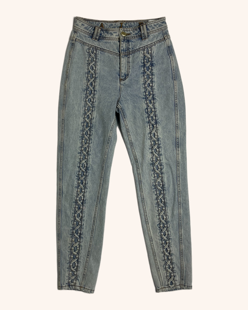 Aje - Braid Detail Tapered Jeans