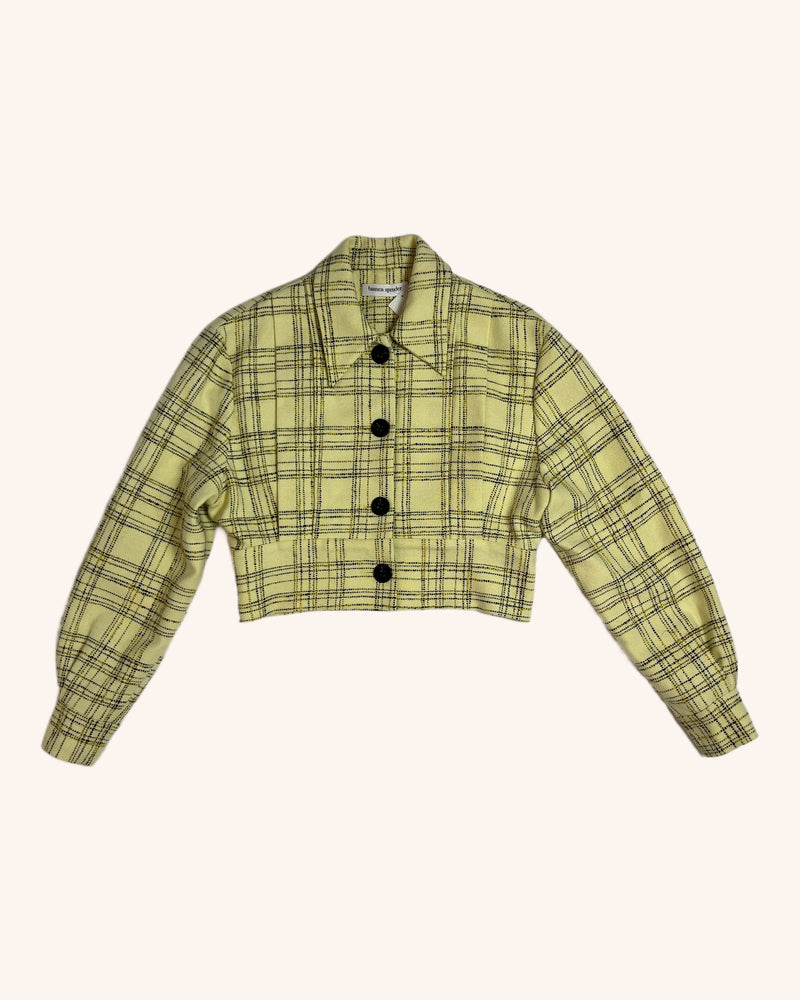 Bianca Spender - Plaid Cropped Jacket
