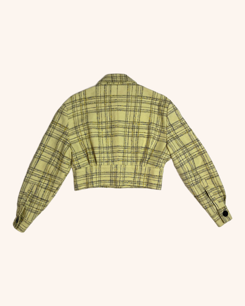 Bianca Spender - Plaid Cropped Jacket