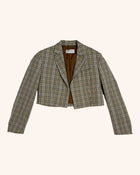 Gregory - Cropped Plaid Blazer