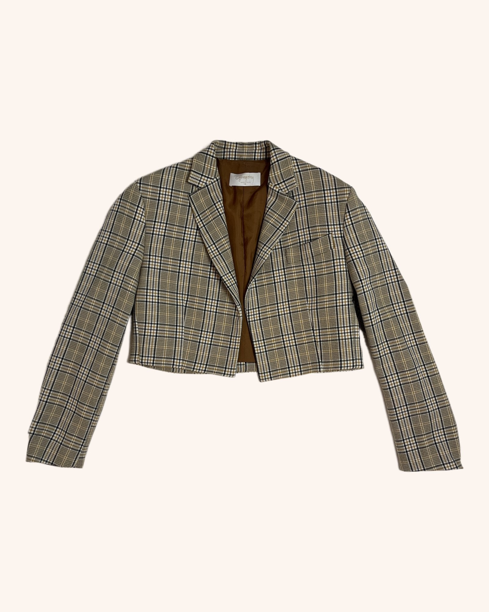 Gregory - Cropped Plaid Blazer