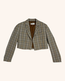 Gregory - Cropped Plaid Blazer