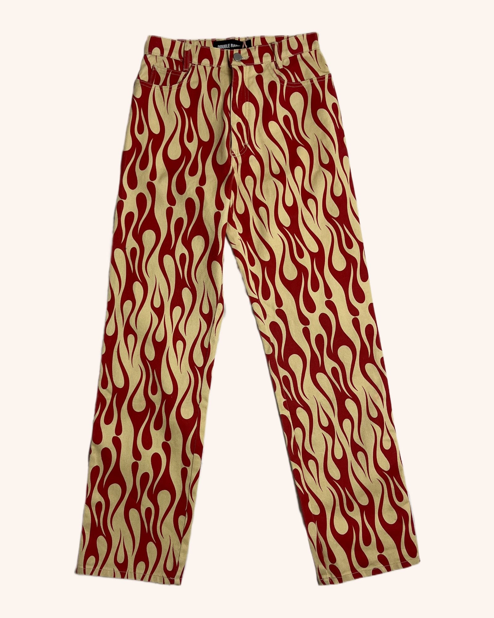 Double Rainbouu - Flame Pattern Jeans