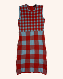 Staud - Knit Gingham Midi Dress