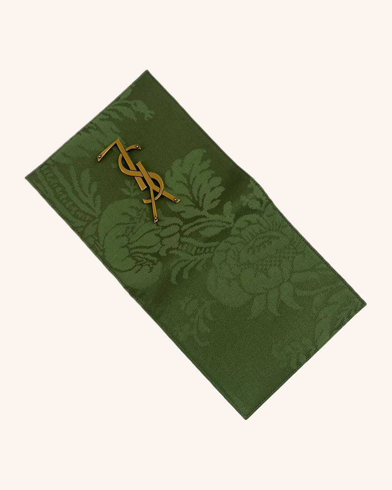 YSL (No Authentication) - Floral Fabric Wallet
