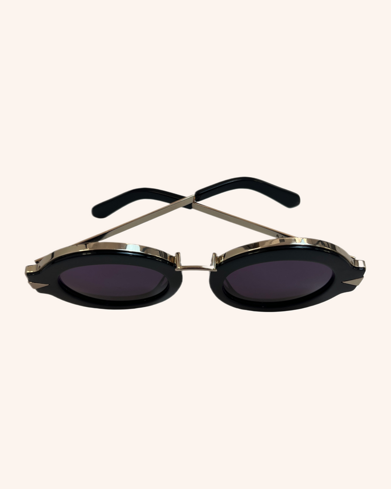 Karen Walker - Metal Detail Round Sunglasses