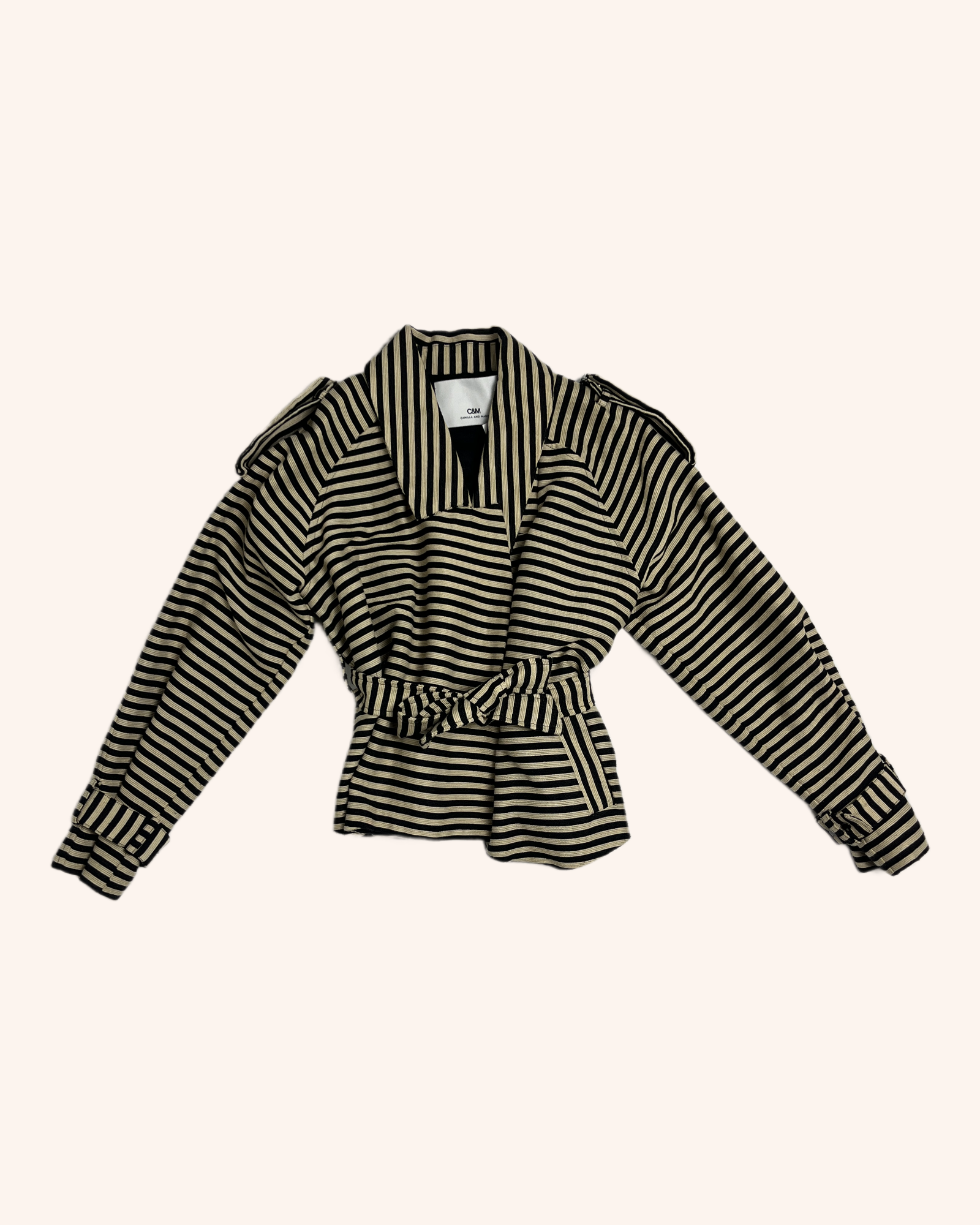 Camilla And Marc - Striped Tie Up Jacket