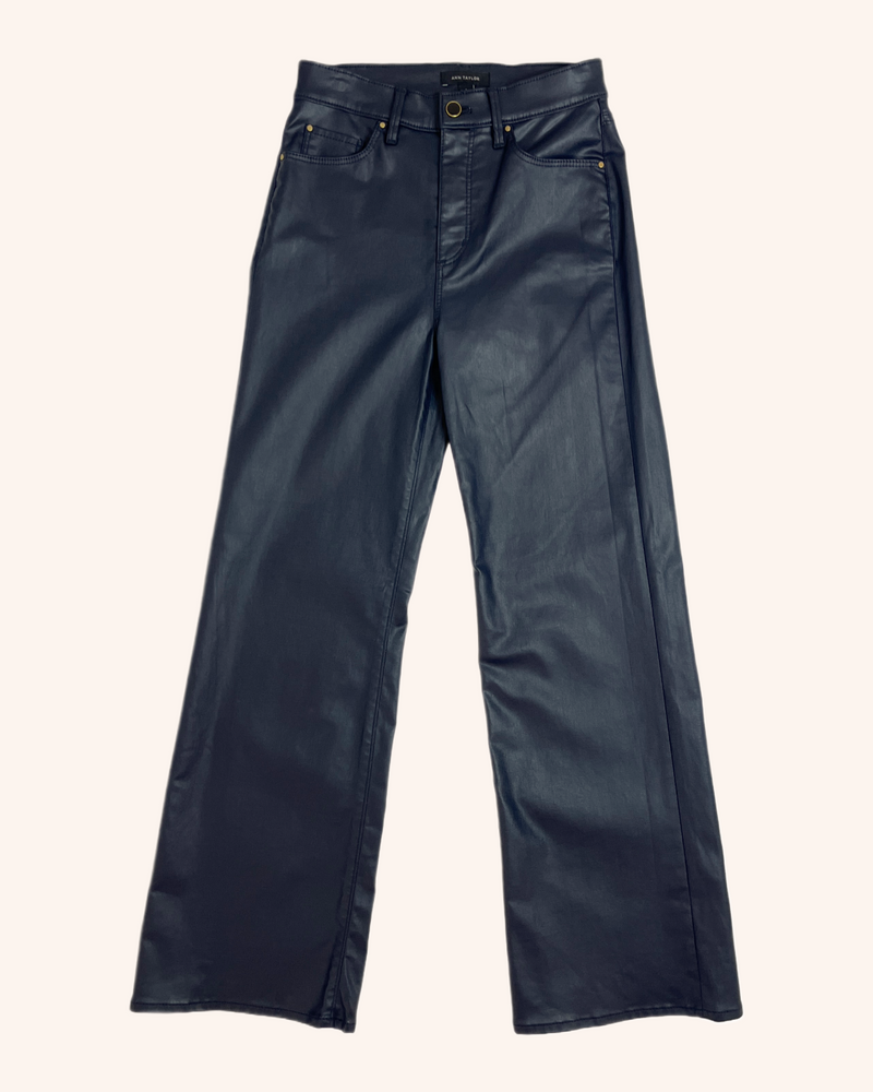 Ann Taylor - Pleather High Waist Jeans