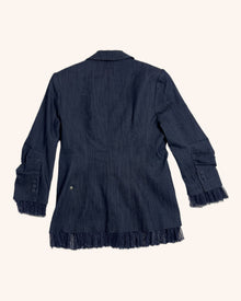 Cinq A Sept - Lace Trim Denim Blazer