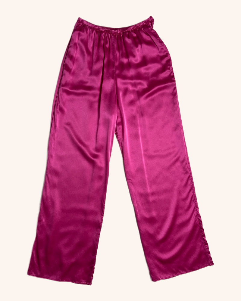 Michael Lo - Silk Straight Leg Trousers