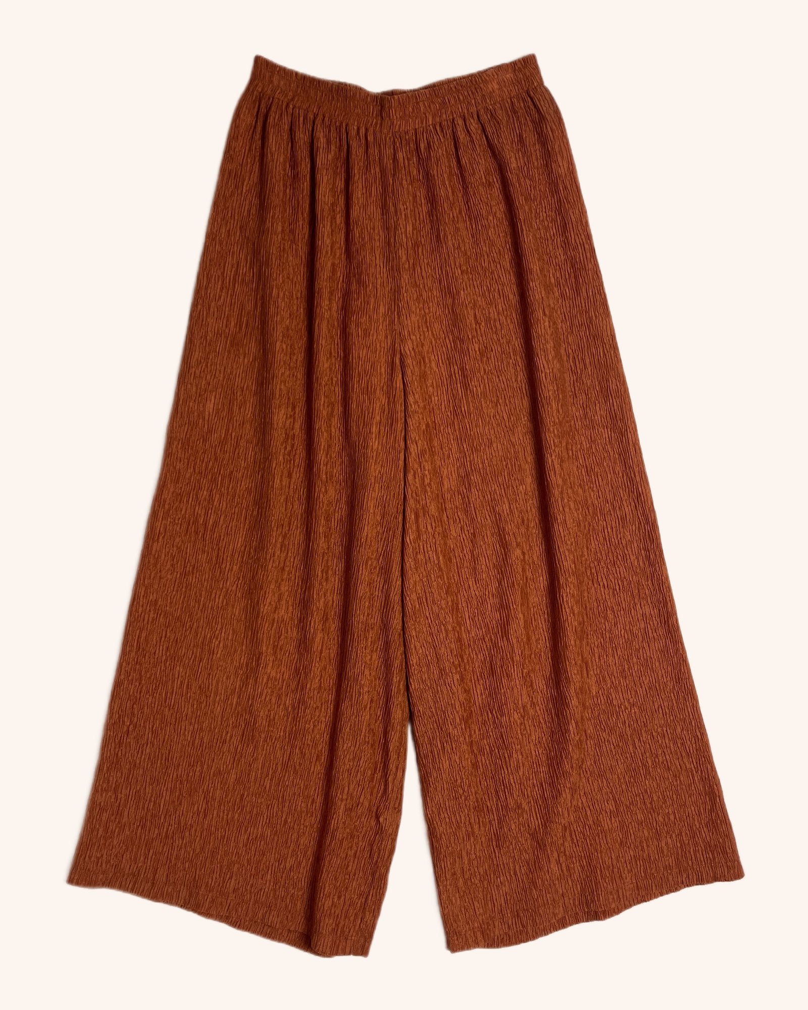 Twenty-Seven Names - Crinkle Wide Leg Cropped Pants