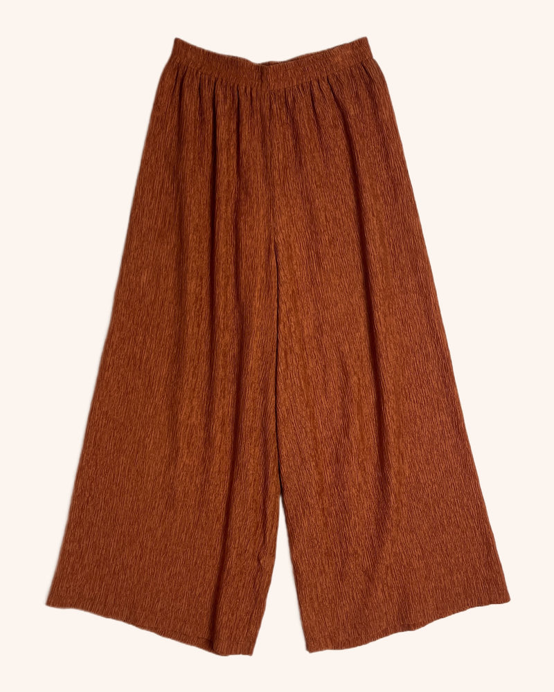 Twenty-Seven Names - Crinkle Wide Leg Cropped Pants
