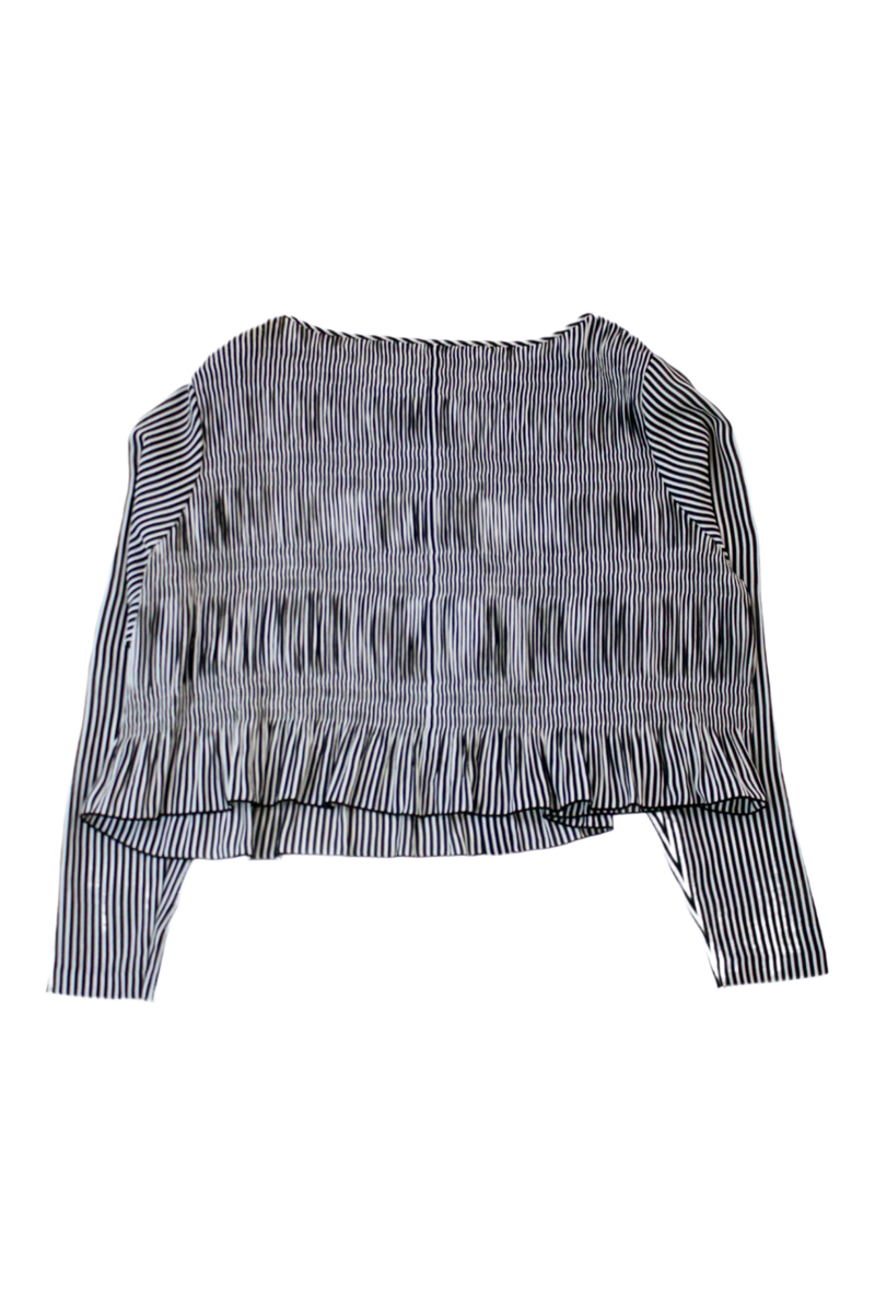 Vivienne Tam - Striped Plise Crop