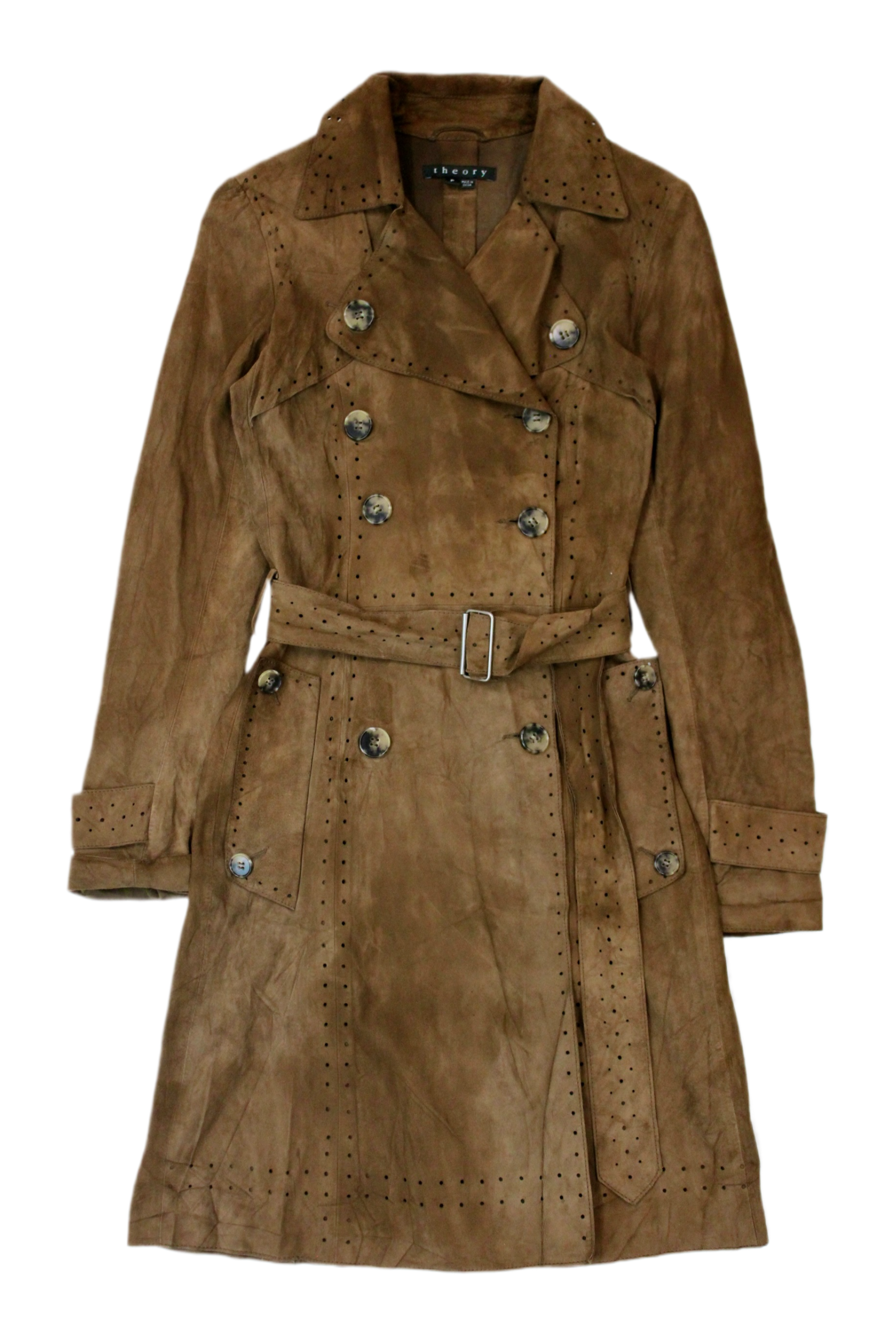 Theory - Perforated Leather Trench
