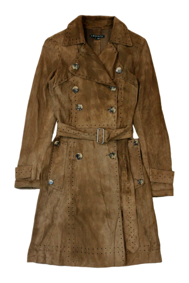 Theory - Perforated Leather Trench
