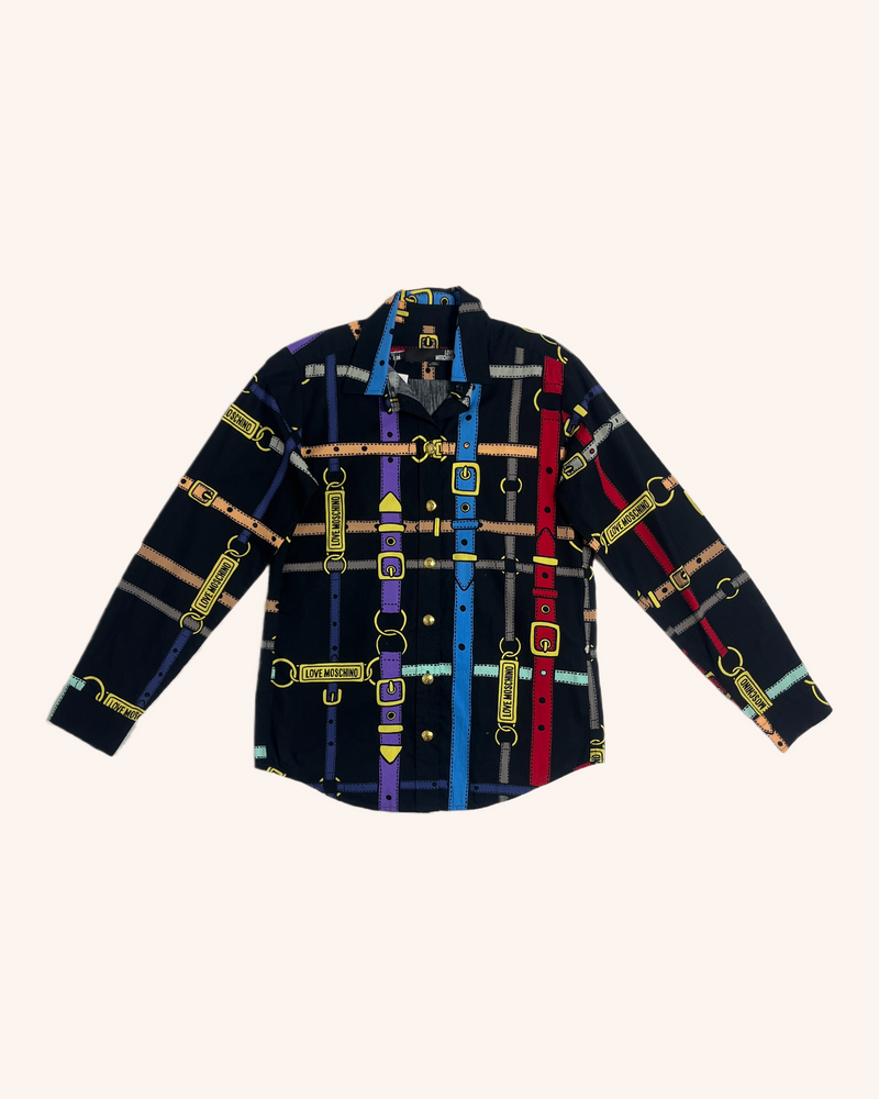 Love Moschino (No Authentication) - Belt Pattern Shirt