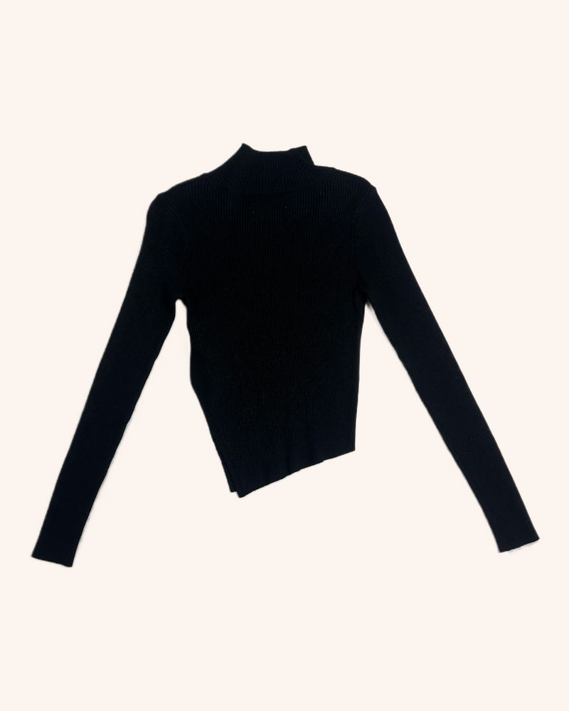 Urban Revivo - Ribbed Asymmetric Top