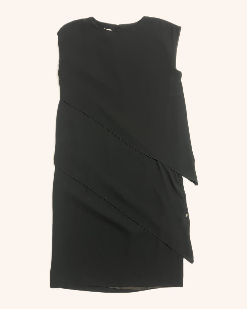 Pierre Cardin - Asymmetric Layered Midi Dress