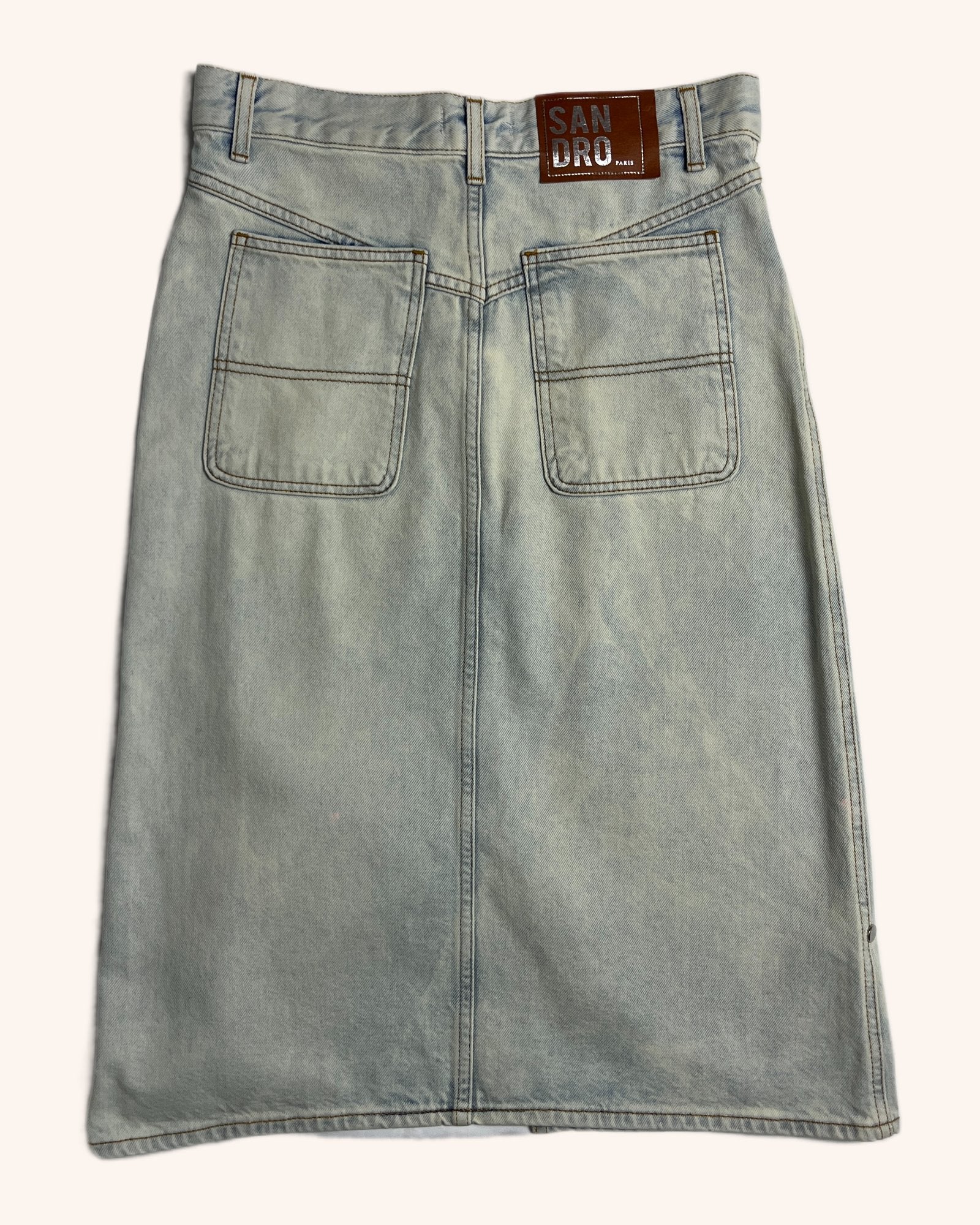 Sandro - Denim Midi Skirt