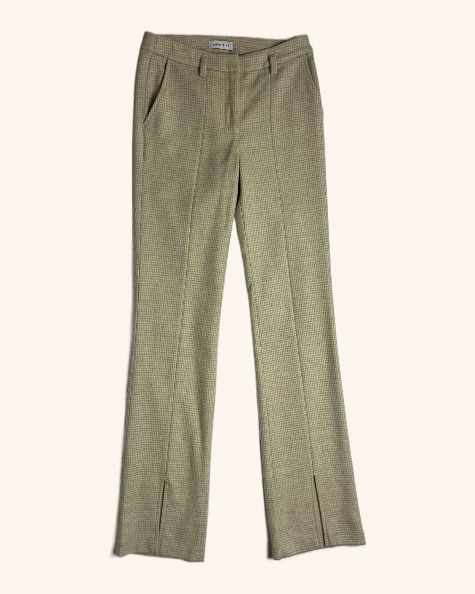 Anine Bing - Wool Blend Houndstooth Pants