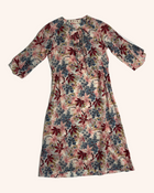 Marni - Mid-Sleeve Floral Midi Dress