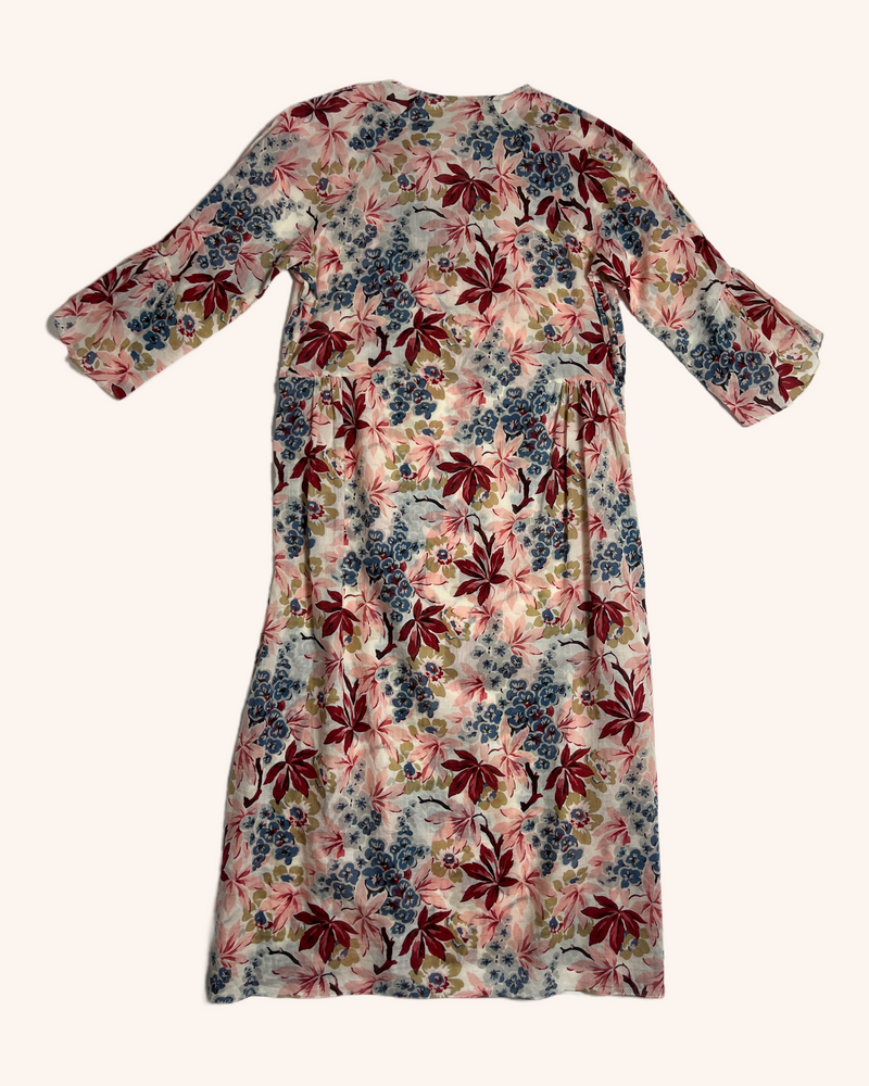 Marni - Mid-Sleeve Floral Midi Dress
