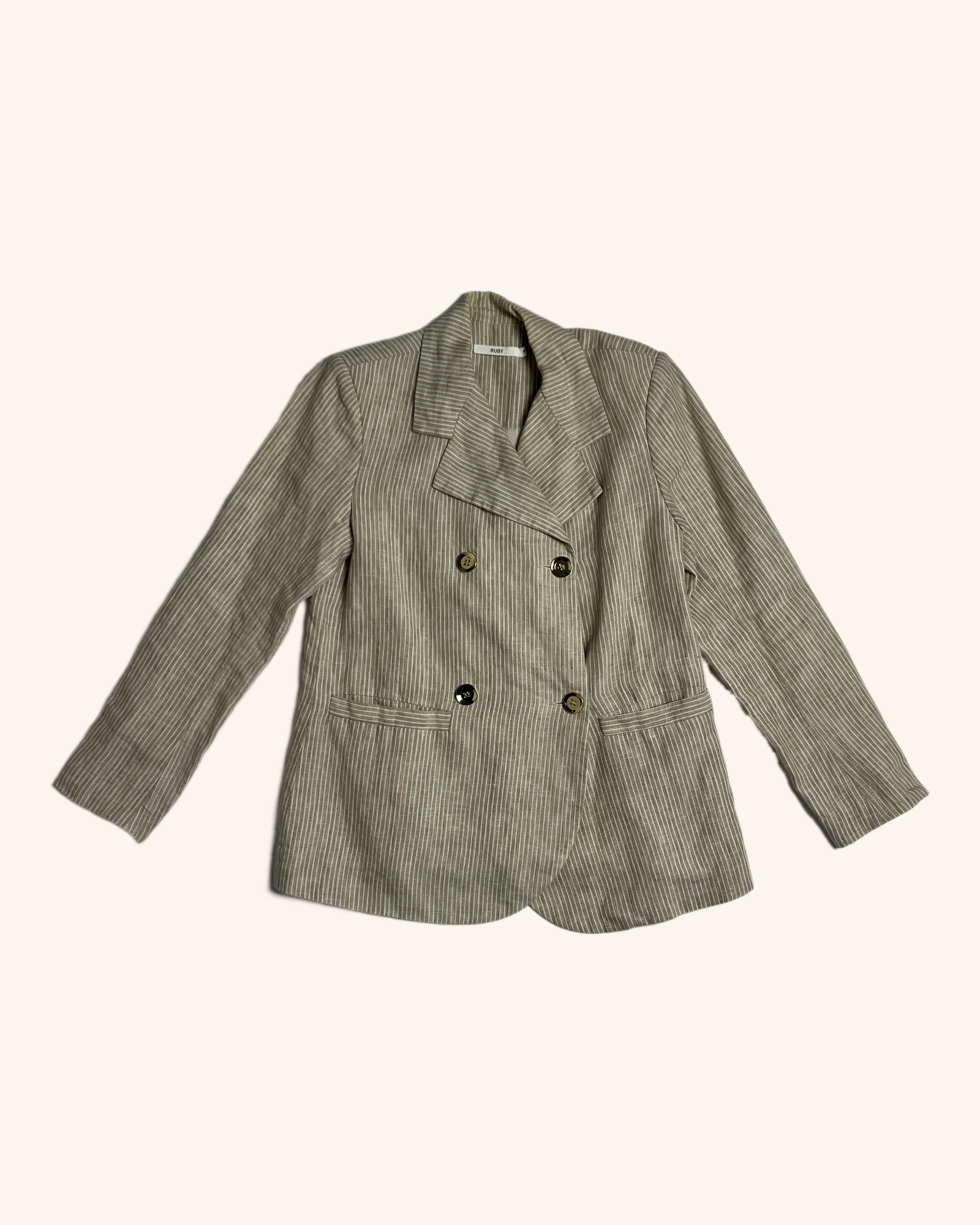 Ruby - Linen Pinstripe Blazer