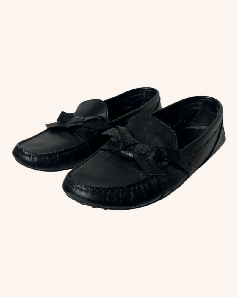 Tod's - Leather Bow Detail Loafers
