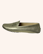 Tod's - Metallic Leather Loafers