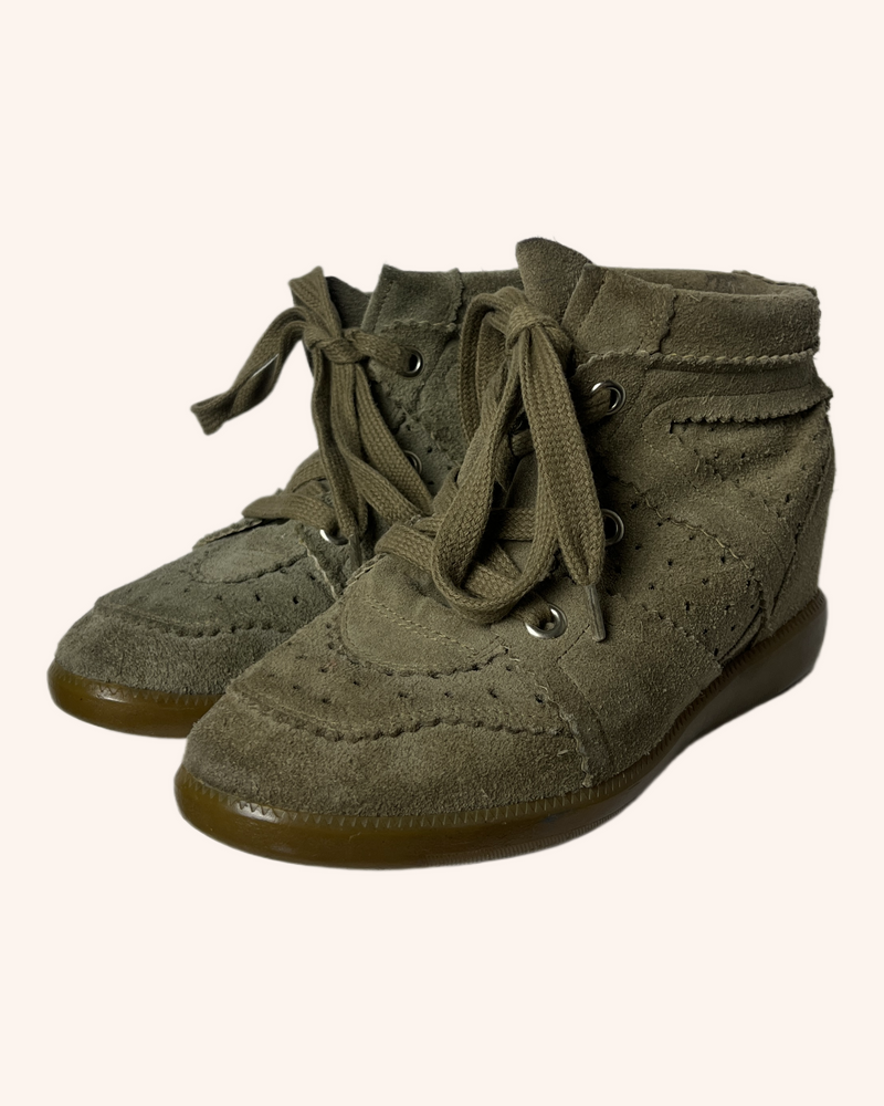 Isabel Marant Etoile - Suede Wedge Sneakers