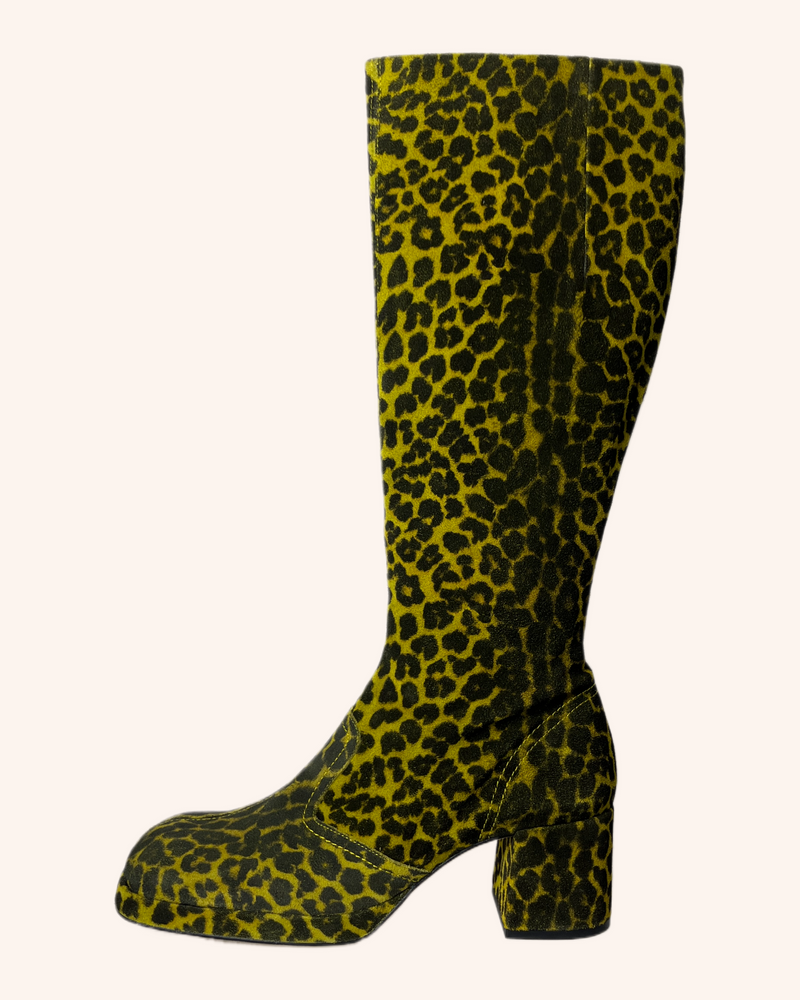 Miista - Leopard Print Knee High Boots