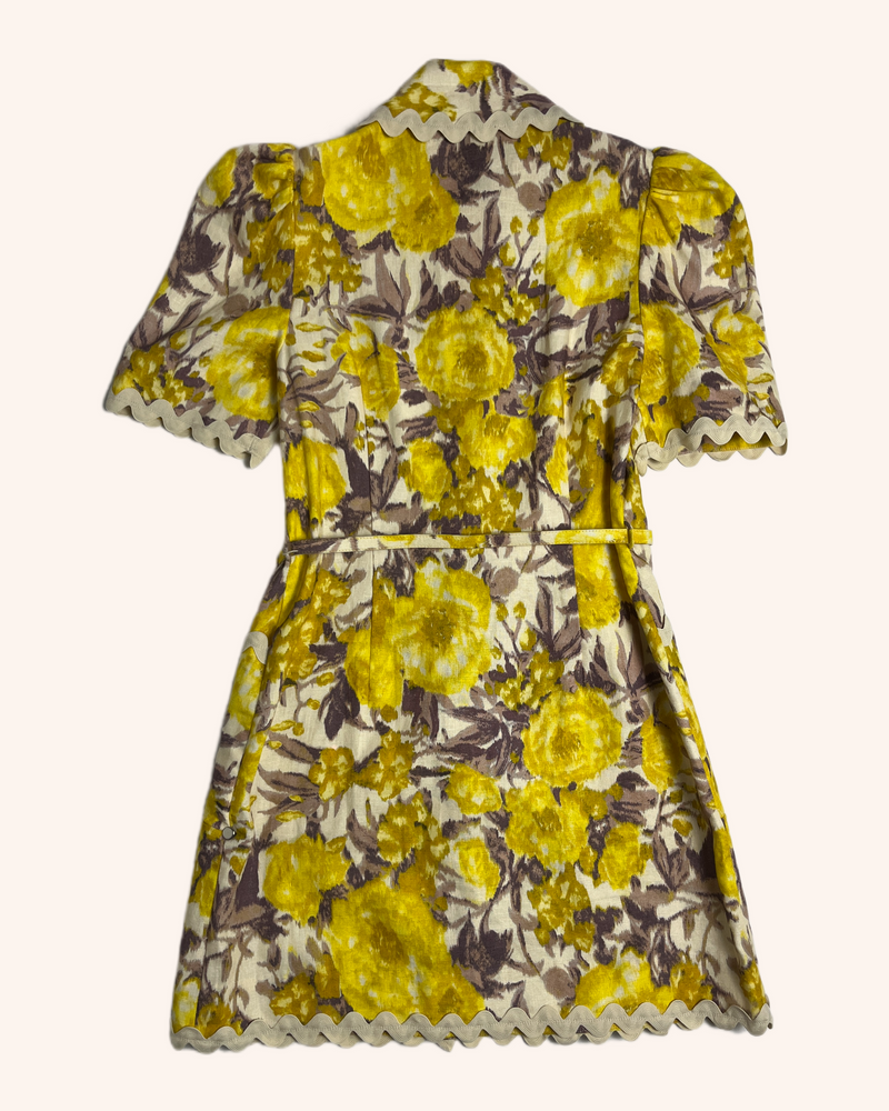 Zimmermann - Linen Floral Mini Dress