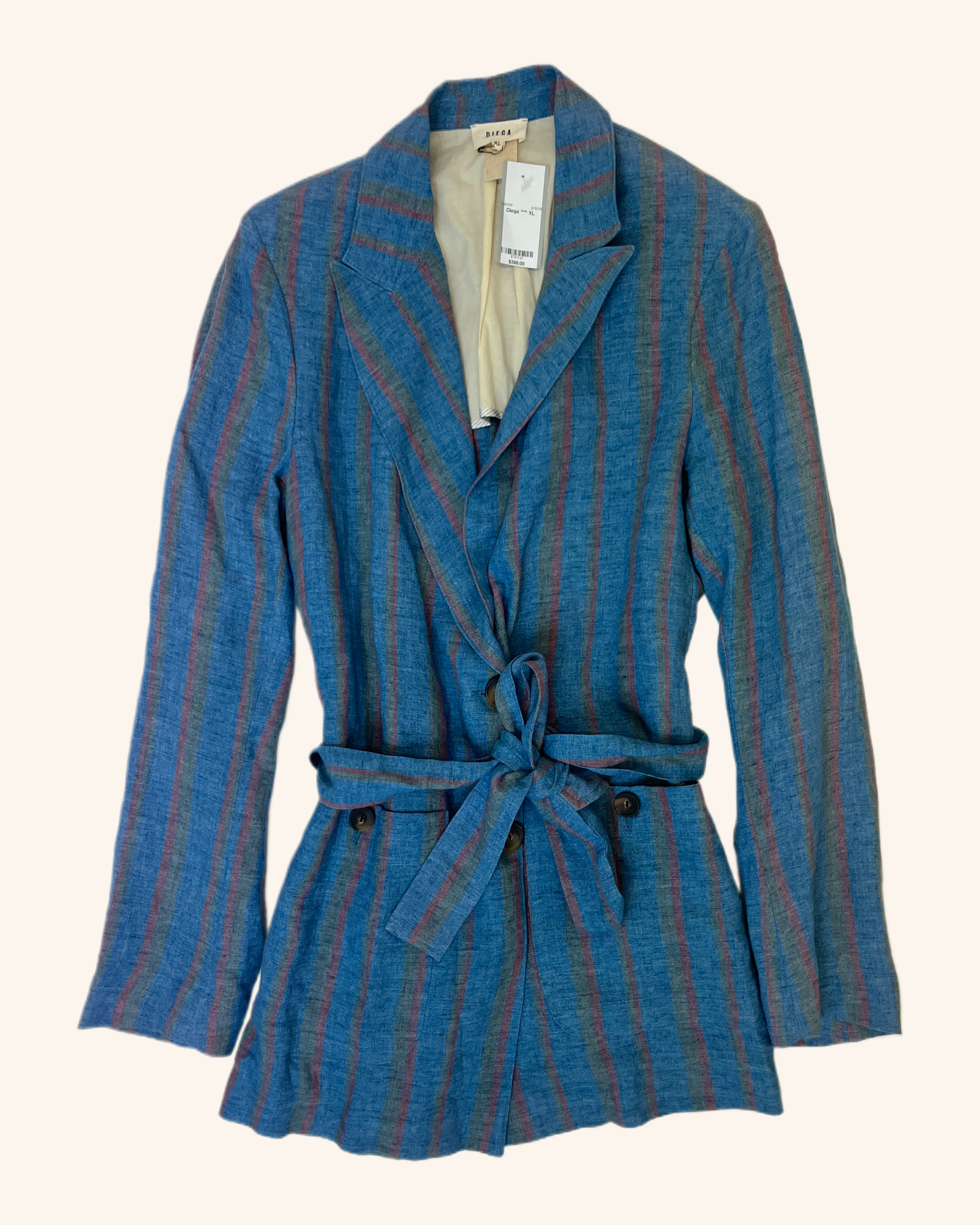 Diega - Striped Linen Blazer
