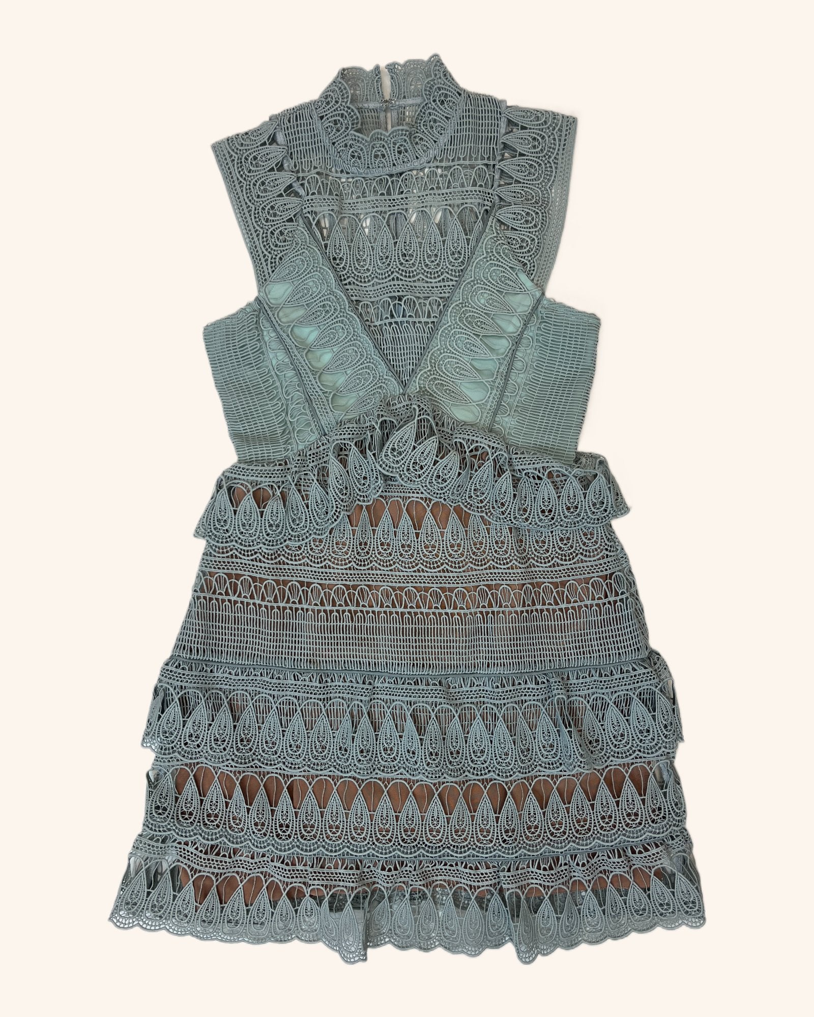 Self Portrait - Lace Fabric Mini Dress