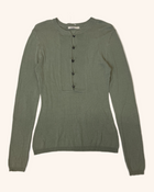 Marle - Knit 3/4 Button Up Top