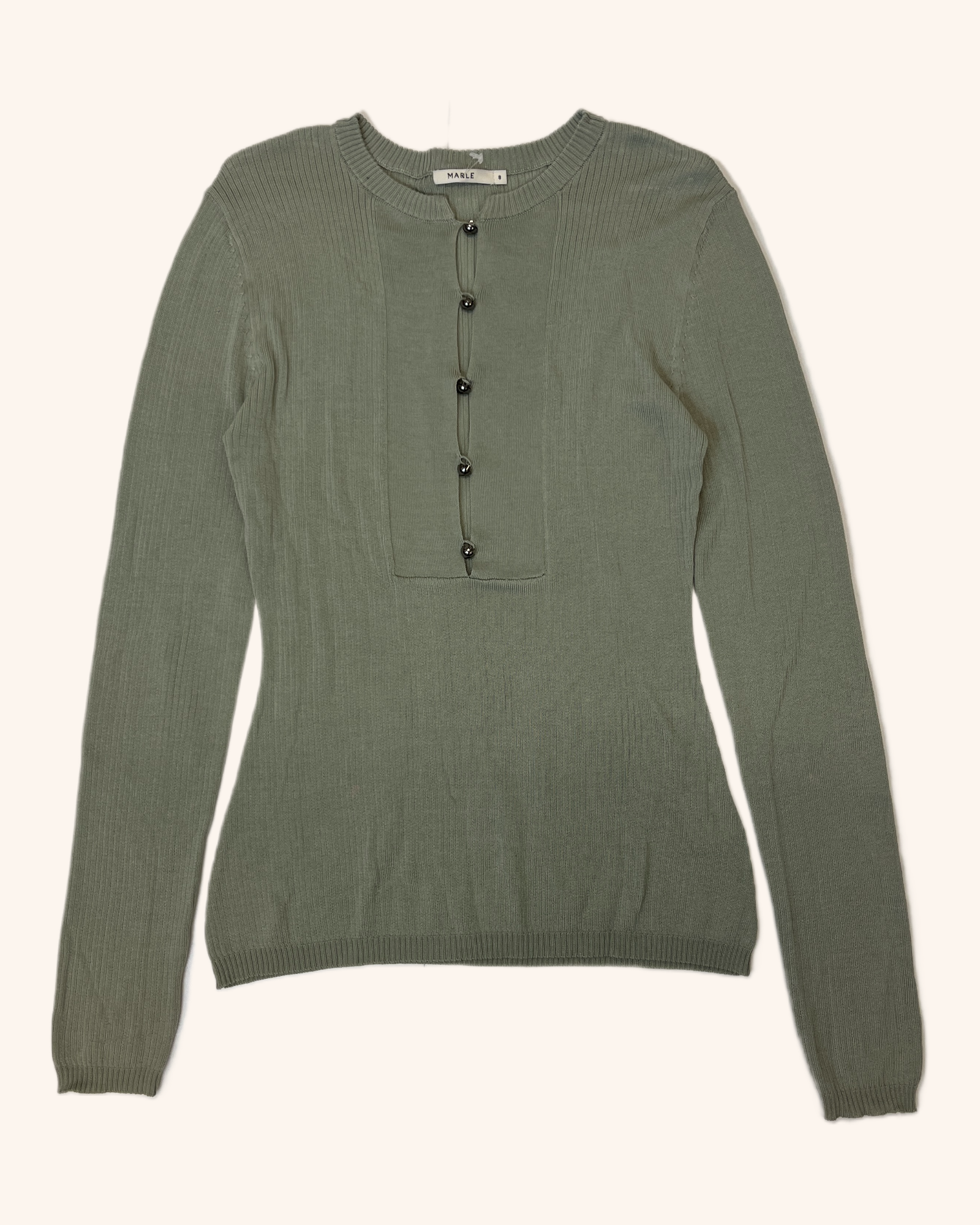 Marle - Knit 3/4 Button Up Top