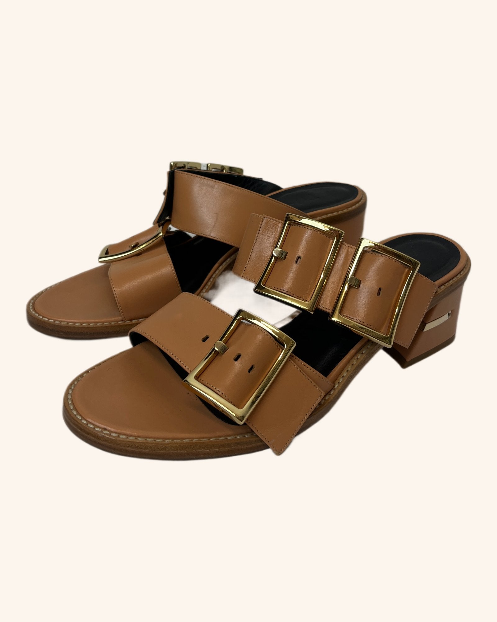 Tibi - Buckle Strap Kitten Heel