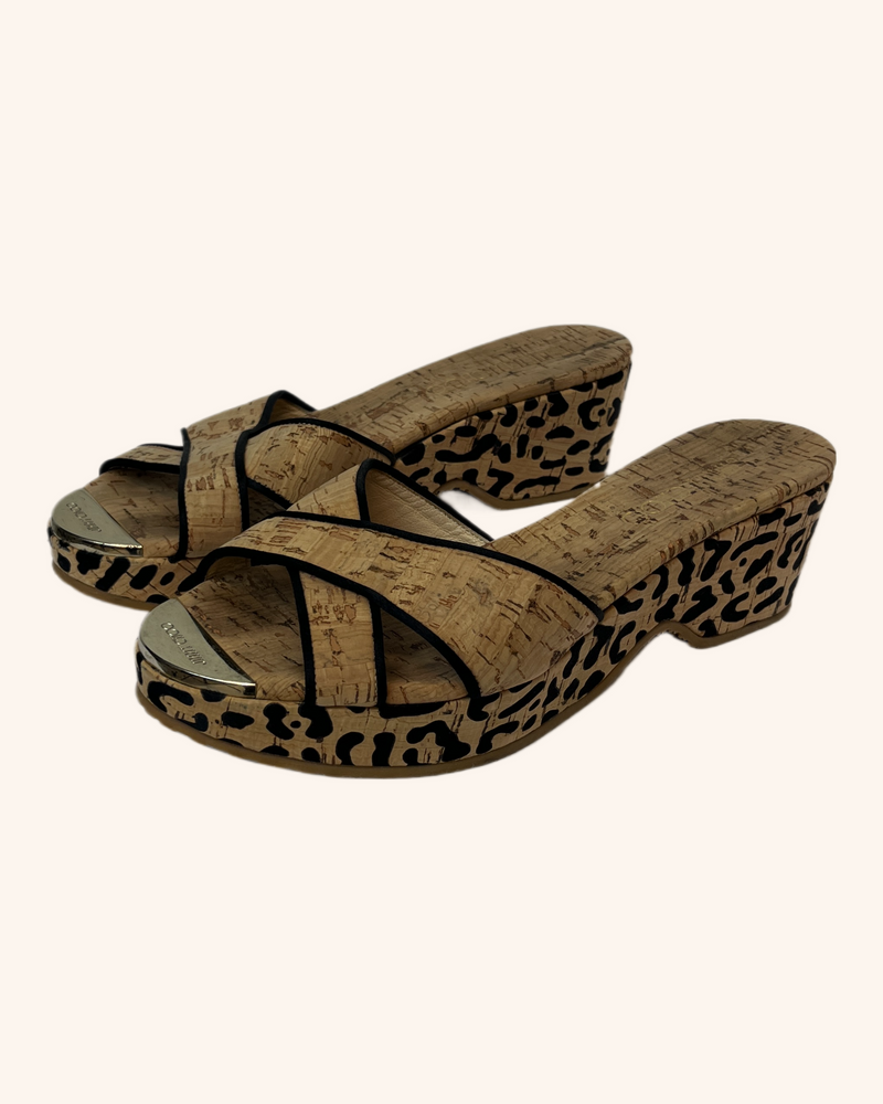 Jimmy Choo - Leopard Print Cork Sandals
