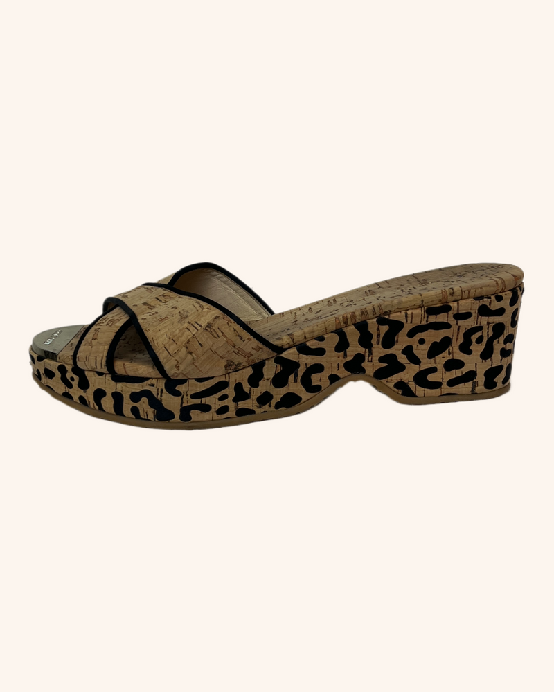 Jimmy Choo - Leopard Print Cork Sandals