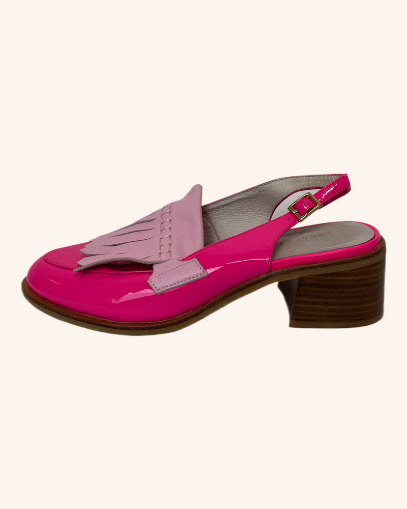 Andrea Biani - Patent Open Heel Loafers