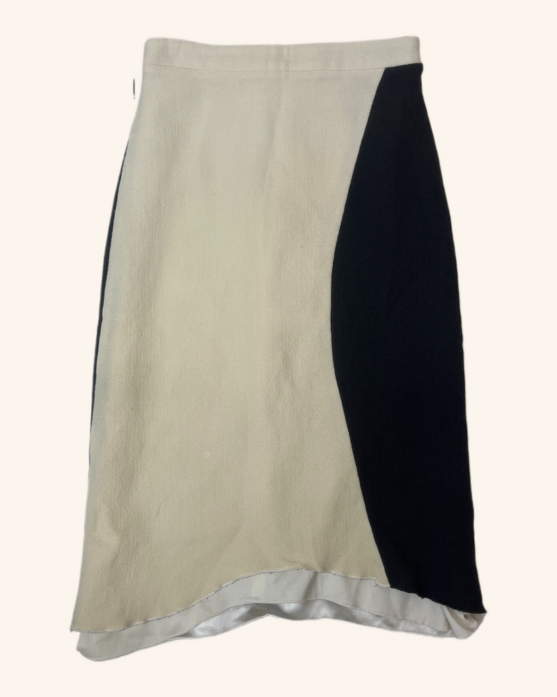 Carl Kapp - Two-Tone Wool Blend Skirt