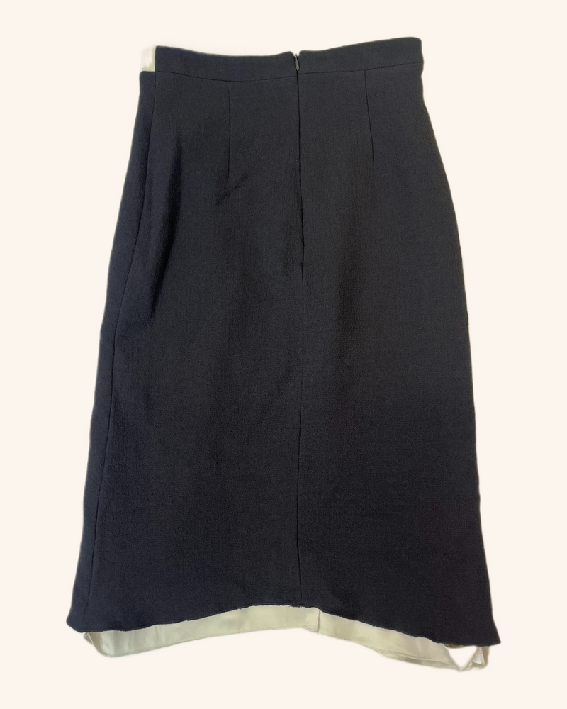 Carl Kapp - Two-Tone Wool Blend Skirt