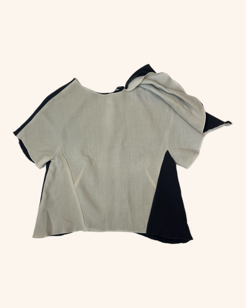 Carl Kapp - Two-Tone Wool Blend Top